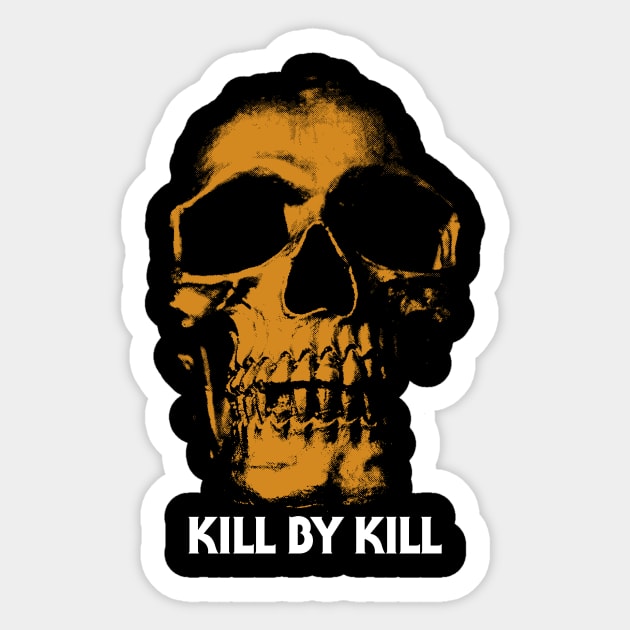 Orange Skull Sticker by Kill By Kill podcast 